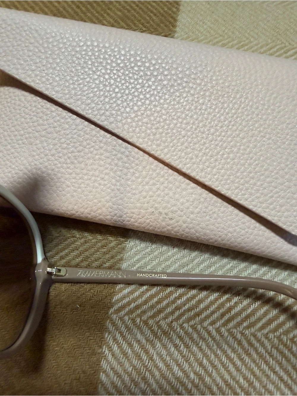 Authentic Zimmermann Round Sunglasses with Blush Pink Case
